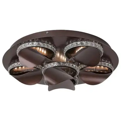 RABALUX Capriana, ceiling, LED 6X6W, moccha