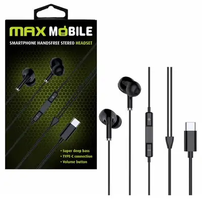 MAX MOBILE HANDSFREE WE08TYPE-C crna