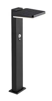 RABALUX Lasset, solarna podna, aluminium crna, LED 4,4W, 200lm, (bez dif. 600lm), 4000K, visina 50cm, PIR motion sensor, light sensor: 8-12m, 110°, dimmable with switch, battery: 3,7V 2200mAh, ideal operating temperature: -20°C / +60°C, IP54