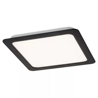 RABALUX Shaun, ugradni LED panel crni 12W 1035lm 4000K, cetvrtast 15x15cm