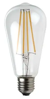 RABALUX Filament LED sijalica, providno, metal+staklo, E27 ST