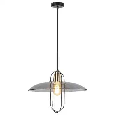 RABALUX Vida, vilica E27, crna metal / dimljeno staklo