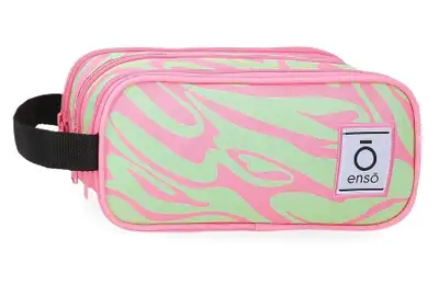 ENSO FLEUR zenski neseser sa 3 pregrade roze