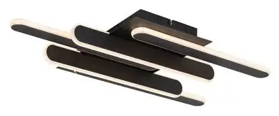 RABALUX Sindri, plafonska crna LED 36W, 1900lm, DIP switch 3000-4000K, 61x36cm, Designed by Rabalux