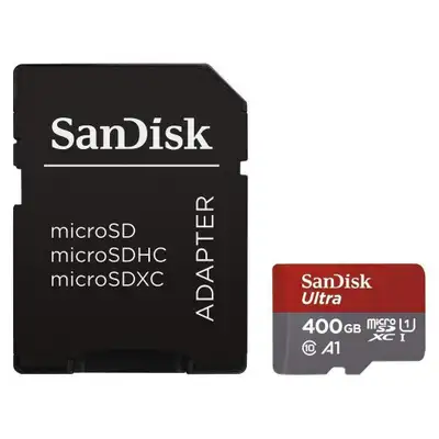 SANDISK SDXC 400GB 100MB / s A1Class10 + adap