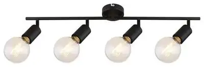 RABALUX Lamar, metal spot , E27 4xMAX 40W, mat crna