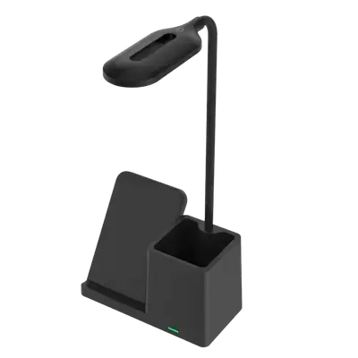 RABALUX Cerie, stona crna, wireless punjac za mobilni, dimabilna, LED 3000-6500K