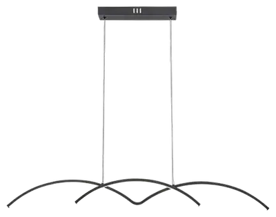 RABALUX River, LED visilica, 40W, 4000K, mat crna metal