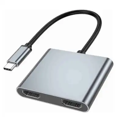 LINKOM Adapter-konvertor TIP C na 2xHDMI 4K+USB 3.0+TIP C