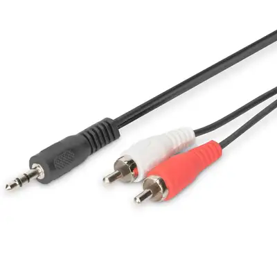 DIGITUS Audio kabl 2xcinc na 3.5mm 2.5m crni