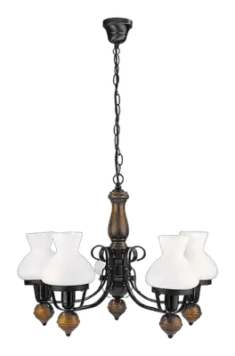 RABALUX Petronel  luster E27, 5x60W, crno