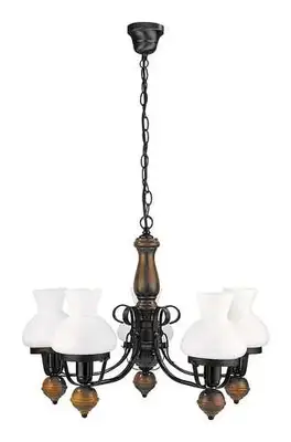 RABALUX Petronel  luster E27, 5x60W, crno