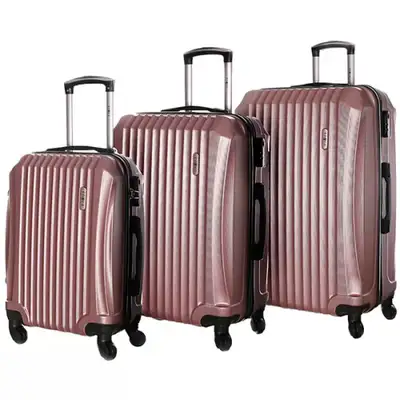 ENOVA SEVILLA ABS set kofera 3 / 1 sa 4 tockica rose gold