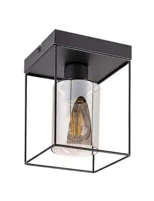 RABALUX Cedvik, crna metalna plafonska lampa , E27 1x25W, IP20