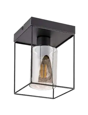 RABALUX Cedvik, crna metalna plafonska lampa , E27 1x25W, IP20
