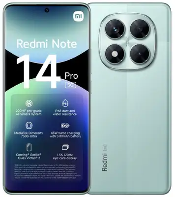 XIAOMI Redmi Note 14 Pro 5G 8GB/256GB Coral Green MZB0IMOEU