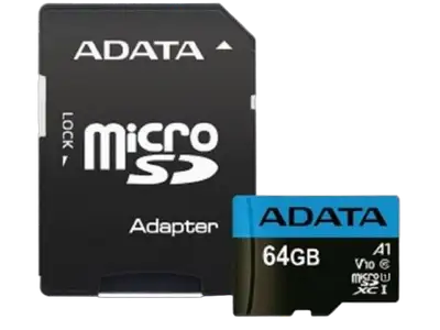 ADATA MICRO SD 64GB + SD ADAPTER (AUSDX64GUICL10A1-RA1)
