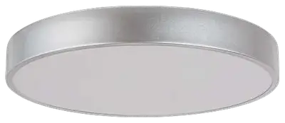 RABALUX Octav2, unutrašnja plafonjera, srebrna metal lamp sa belim plasticnim abažurom, 24W, sa abažurom: 1200lm, bez abažura: 2400lm, 4000K, D40cm, H5cm, zvezdani efekat, IP20, staklo