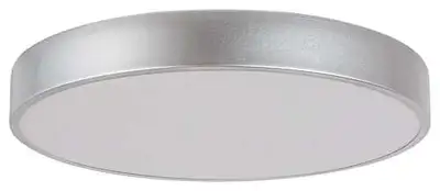 RABALUX Octav2, unutrašnja plafonjera, srebrna metal lamp sa belim plasticnim abažurom, 24W, sa abažurom: 1200lm, bez abažura: 2400lm, 4000K, D40cm, H5cm, zvezdani efekat, IP20, staklo