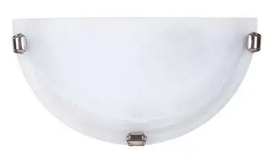 RABALUX Alabastro zidna lampa E27 60W belo / hrom