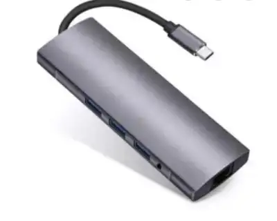 LINKOM Adapter konvertor TIP-C NA HDM I+4XUSB+TIP-C+SD / MICRO+AUDIO+VGA+RJ45