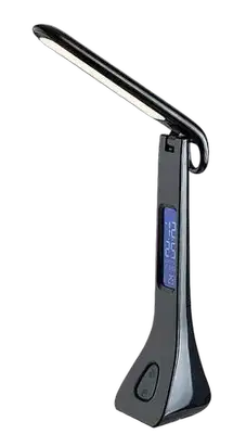 RABALUX Amato, stona LED lampa crna, dimabilna, LCD displey, sat, datum, alarm, temperatura, 7W, 4000K, visina 44cm