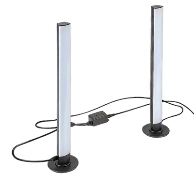 RABALUX Paco, set 2 podne lampe samo RGB svetlo, 5W, visina 38cm, daljinski, dimabilna, IP20, kabal 200cm