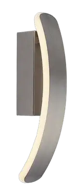 RABALUX Jarnelle, zidna brušeni hrom LED 12W, 800lm, 3000K, 29cm, Designed by Rabalux