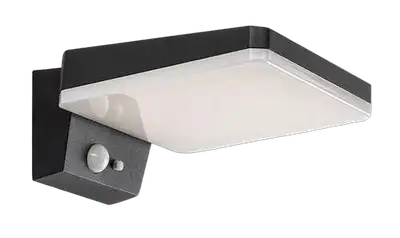 RABALUX Lasset, solarna zidna, aluminium crna, LED 4,4W, 200lm (bez dif. 600lm), 4000K