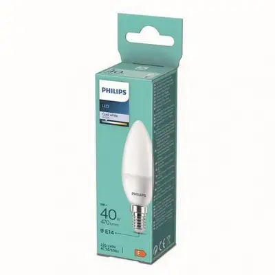 PHILIPS  5W(40W) B35 E14 CW FR ND 1PF / 12
