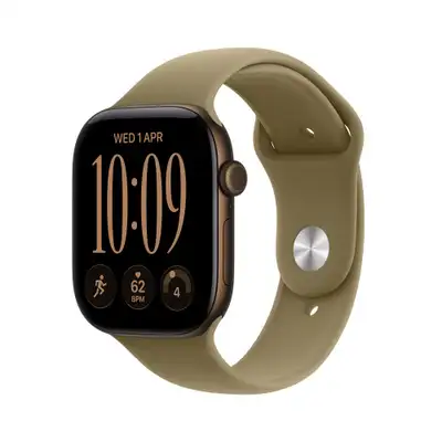 APPLE Watch S12 Cellular 46mm Dark Bronze Aluminium Case with Olive Sport Band - M / L mjge4wf / a