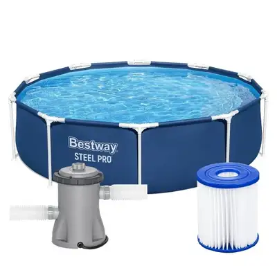 BESTWAY Steel Pro Frame Pool sa metalnim ramom 305×76 cm set sa pumpom