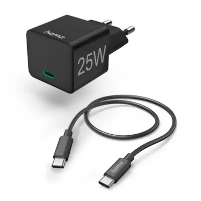 HAMA Mini brzi punjac sa USB-C kablom, PD, 25W, 1.5m