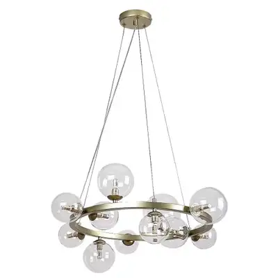RABALUX Aslov, luster zlatni sa staklenim kuglama, 11xG9, precnik 50cm, visina 120cm