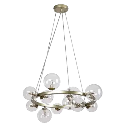 RABALUX Aslov, luster zlatni sa staklenim kuglama, 11xG9, precnik 50cm, visina 120cm