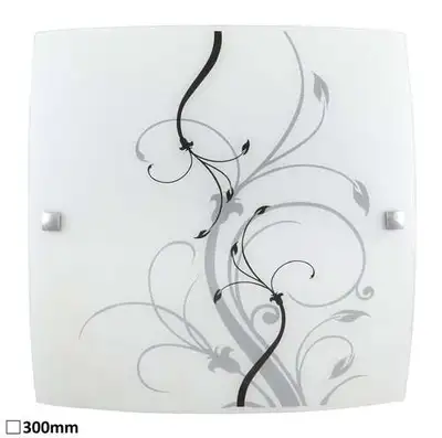 RABALUX Elina plafonjera300x300E27 60W crno / belo