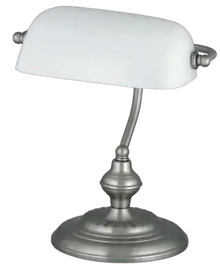 RABALUX Bank stona lampa, E27, hrom/bela