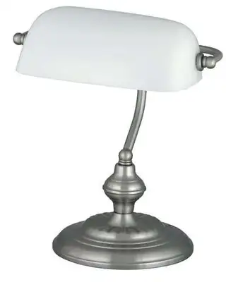 RABALUX Bank stona lampa, E27, hrom / bela