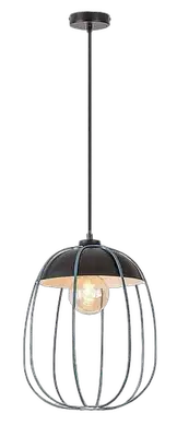 RABALUX Svens, visilica 1xE27, metal crna / plava sa tekstil kablom