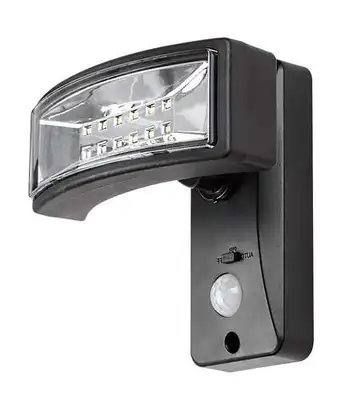 RABALUX Valpovo spoljna senzor solarna zidna lampa crna plasticna lampa 2,4W 250lm 4000K