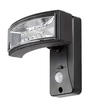 RABALUX Valpovo spoljna senzor solarna zidna lampa crna plasticna lampa 2,4W 250lm 4000K