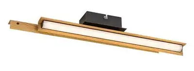 RABALUX Remiel, LED zidna metal cnra / drvo dekor, 12W, 760lm, 3000K, 8x49cm