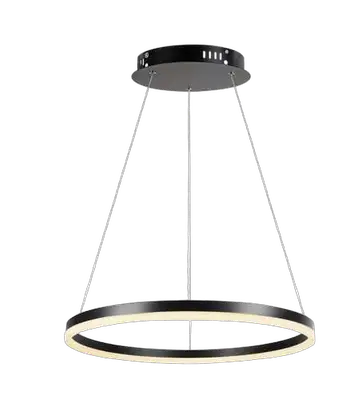RABALUX Isaure, visilica ring crna, LED 35W, 2200lm, DIP switch 3000-4000-6500K, 60cm
