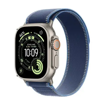 APPLE Watch Ultra 3 Cellular 49mm Natural Titanium Case with Blue/Bright Blue Trail Loop - S/M mewr4se/a