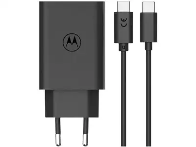 MOTOROLA 68W Turbo Power Adapter + Cable USB-C Black