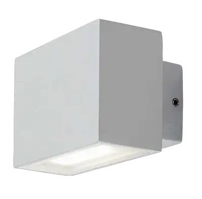 RABALUX Mataro, LED spoljna zidna bela aluminium / staklena maska, 7W, 580lm (bez stakla: 800lm), 4000K