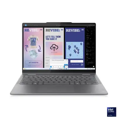 LENOVO Yoga 7 2-in-1 14ILL10, 14.0" 2.8K WQXGA+ TOUCH, Intel Core Ultra 7 256V, 16GB, 512GB SSD, DOS Luna Grey, Sleeve (83JQ00EBYA+PWR-C)