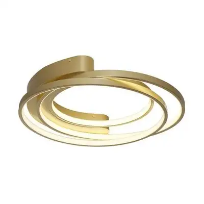RABALUX Holize, plafonska zlatna LED 50W, 3400lm, 4000K, 51x45cm