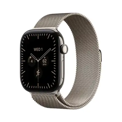 APPLE Watch S12 Cellular 42mm Natural Titanium Case with Natural Milanese Loop mjgh4wf/a