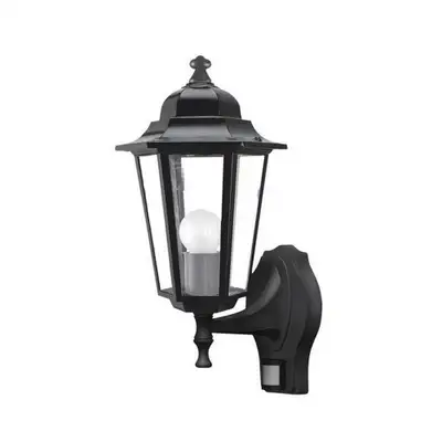 RABALUX Velence spoljna zidna lampa 60W crno IP43 senzor